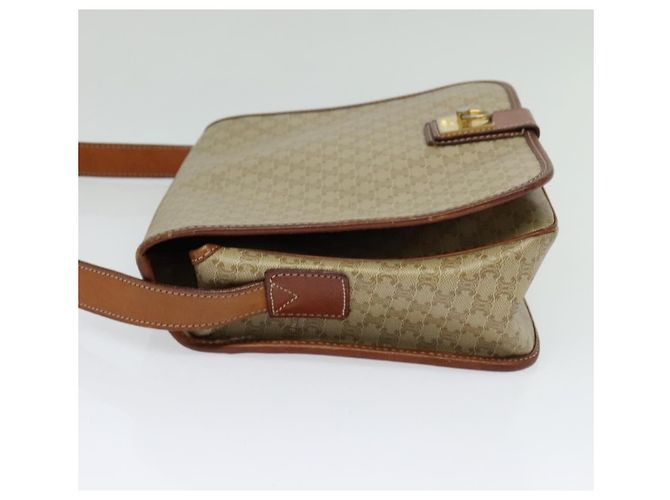 Céline Celine Vintage Macadam Canvas and Leather Beige - vue 3