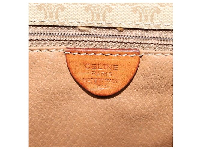 Céline Celine Vintage Macadam Canvas and Leather Beige - vue 6