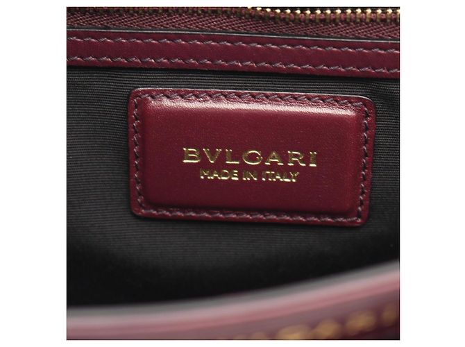 Bulgari Borsa a Spalla in Pelle Bvlgari Marrone Bordò - vista 4