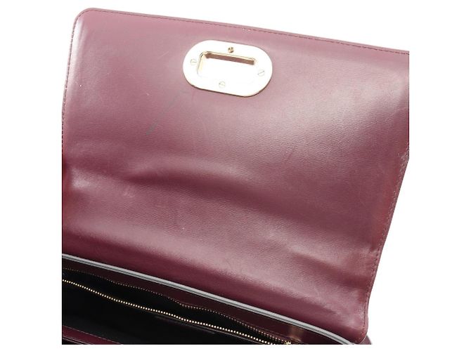 Bulgari Borsa a Spalla in Pelle Bvlgari Marrone Bordò - vista 5