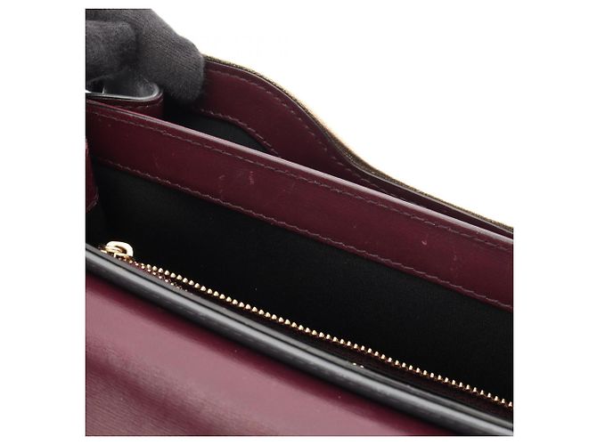 Bulgari Borsa a Spalla in Pelle Bvlgari Marrone Bordò - vista 6