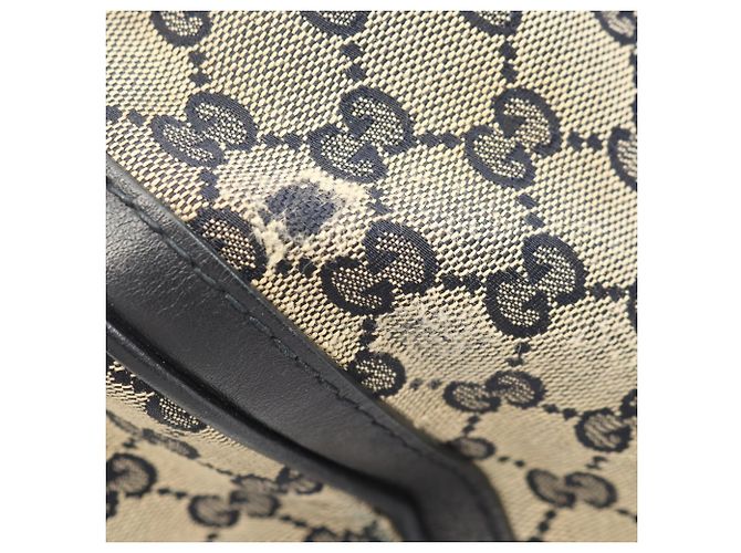 Gucci GG Canvas 2-Wege-Handtasche Rot Beige Marineblau - Ansicht 9