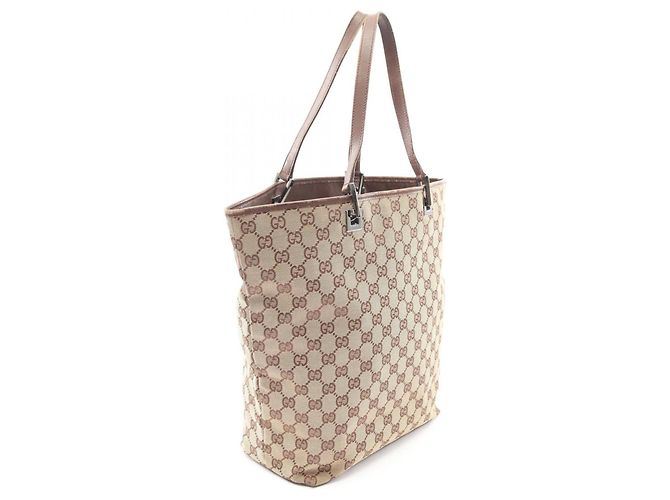 Gucci GG Canvas Tragetasche Braun Beige - Ansicht 2