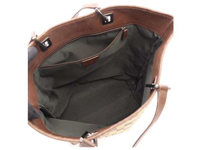 Gucci GG Canvas Tragetasche Braun Beige - Ansicht 3