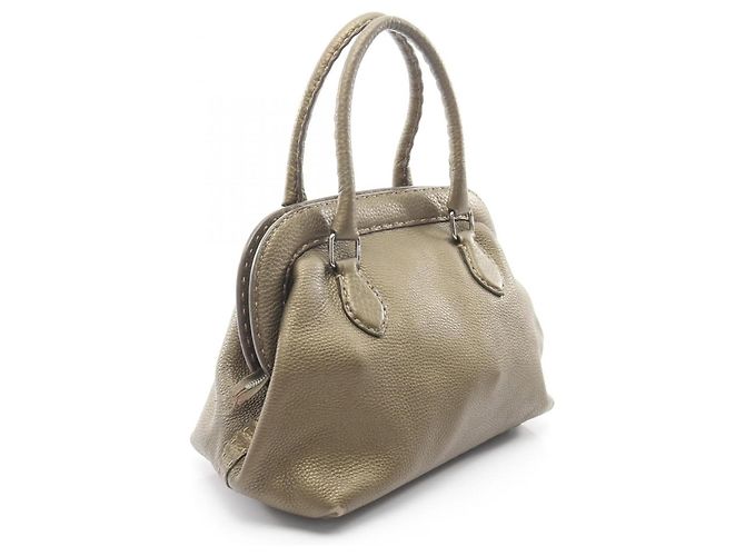 Borsa da dottore Selleria di Fendi Cachi - vista 2