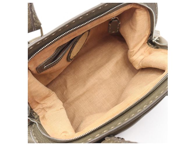 Borsa da dottore Selleria di Fendi Cachi - vista 3