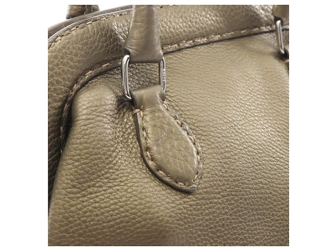 Borsa da dottore Selleria di Fendi Cachi - vista 8