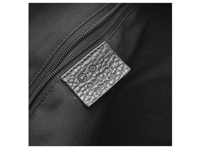 Borsa a Spalla Gucci GG in Nylon e Pelle Nera Nero - vista 4