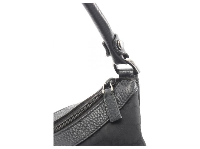 Borsa a Spalla Gucci GG in Nylon e Pelle Nera Nero - vista 6
