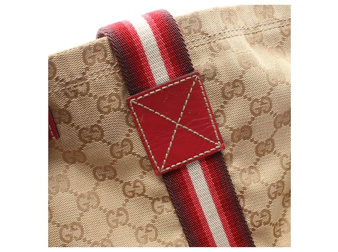 Borsa tote GG in cristallo Gucci Rosso Multicolore Beige - vista 7