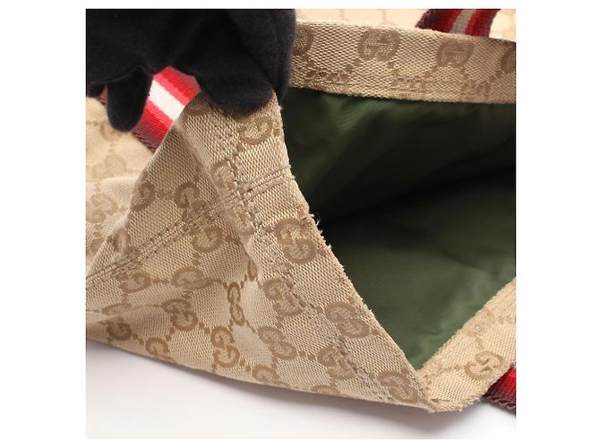 Borsa tote GG in cristallo Gucci Rosso Multicolore Beige - vista 9