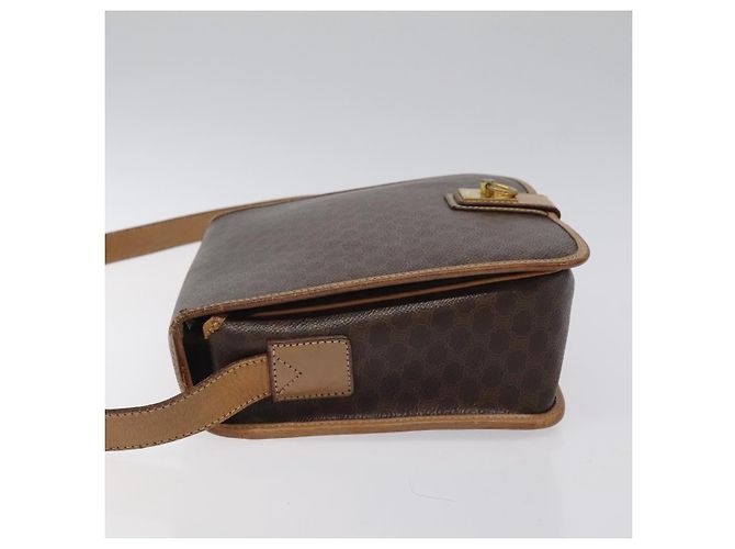 Céline Celine Vintage Macadam Canvas and Leather Marron - vue 4