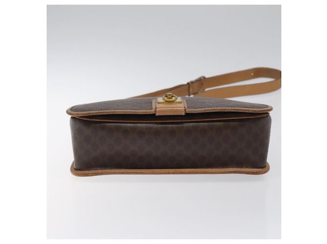 Céline Celine Vintage Macadam Canvas and Leather Marron - vue 5