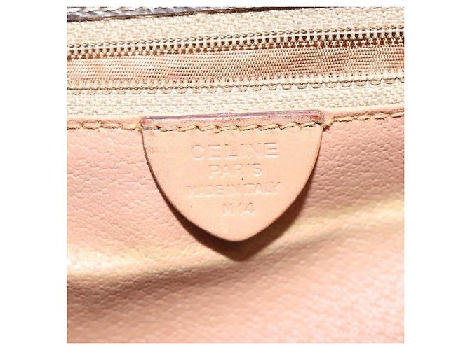 Céline Celine Vintage Macadam Canvas and Leather Marron - vue 7