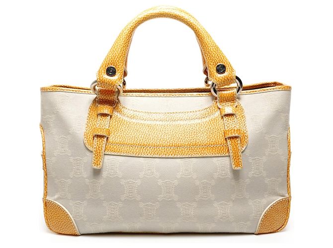 Céline Borsa a mano in tela Macadam Boogie di Celine Beige - vista 2