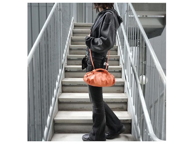 Loewe Anagram 2-Wege Ledertasche Orange - Ansicht 12