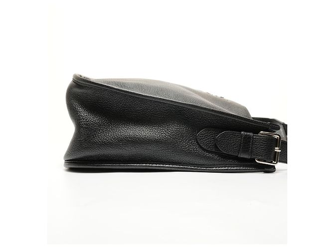 Borsa a spalla in pelle nera Prada Nero - vista 4
