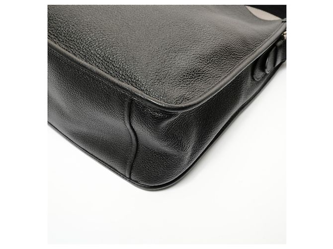 Borsa a spalla in pelle nera Prada Nero - vista 6