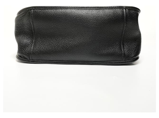 Borsa a spalla in pelle nera Prada Nero - vista 7
