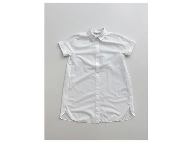 Camicia Loro Piana Bianca in Cotone a Maniche Corte Bianco - vista 2