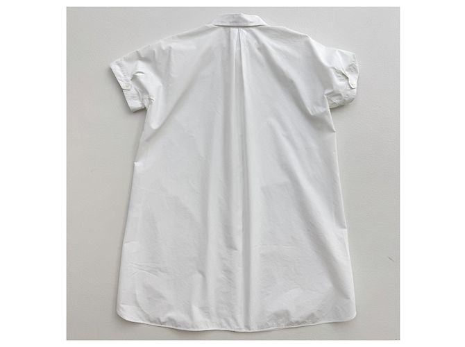 Camicia Loro Piana Bianca in Cotone a Maniche Corte Bianco - vista 3