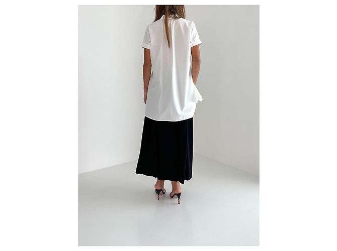 Camicia Loro Piana Bianca in Cotone a Maniche Corte Bianco - vista 7