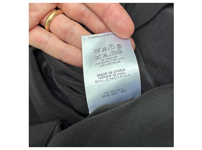 Balenciaga Slipkleid aus schwarzer Seide - Ansicht 7