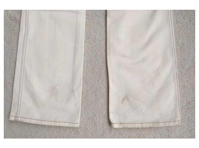 Vaqueros acampanados Alexander McQueen cristales Swarovski blancos - vista 9