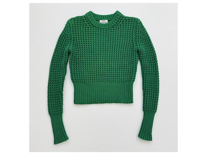 Suéter de algodão verde Acne Studios - vista 3