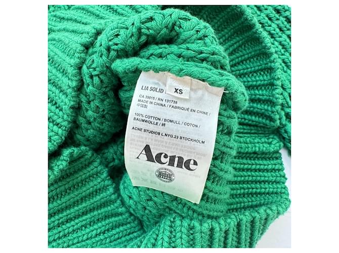 Suéter de algodão verde Acne Studios - vista 7