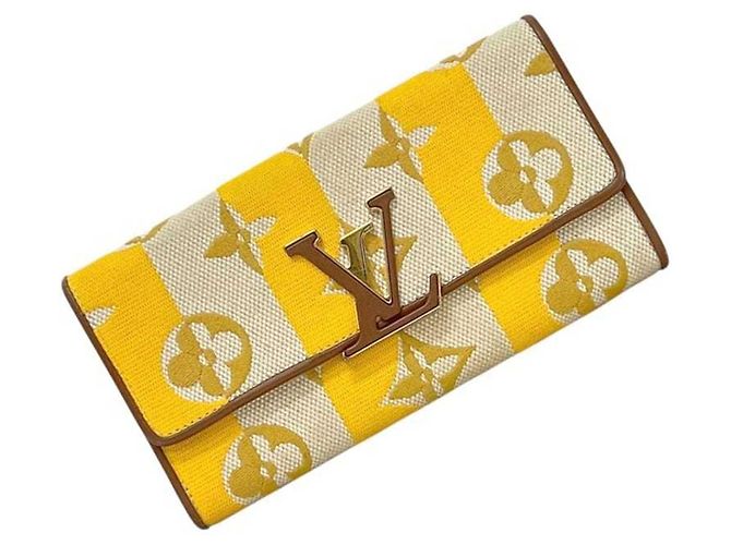 Louis Vuitton Bi-Fold Geldbörse Braun Beige Gelb - Ansicht 2