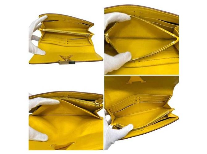 Louis Vuitton Bi-Fold Geldbörse Braun Beige Gelb - Ansicht 4