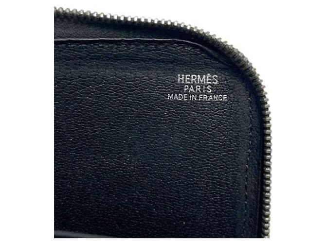 Portafoglio nero Hermès in pelle Box Calf - vista 8