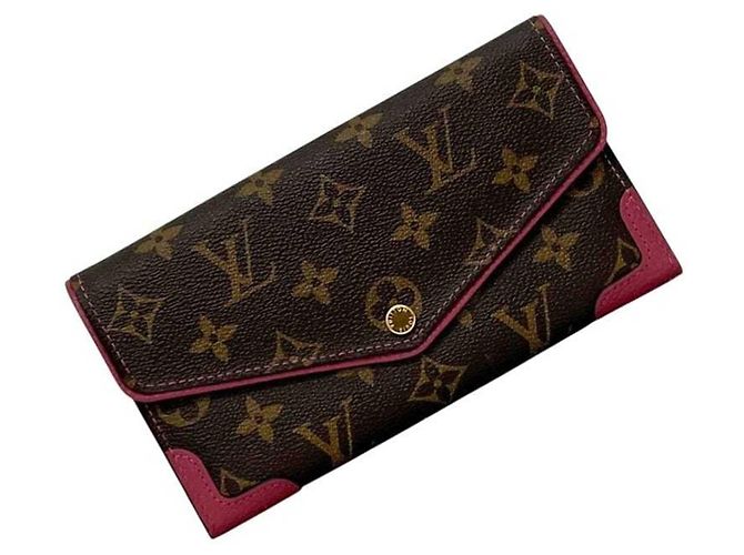 Billetera Larga Bi-Fold Louis Vuitton Castaño Rosa Monograma - vista 2