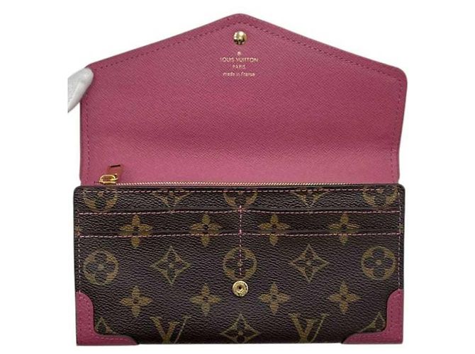 Billetera Larga Bi-Fold Louis Vuitton Castaño Rosa Monograma - vista 4