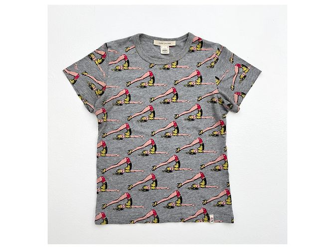 Camiseta Marc Jacobs Gris con Estampado Pin-up de Algodón Multicolor - vista 2