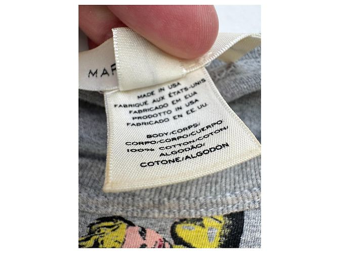 Camiseta Marc Jacobs Gris con Estampado Pin-up de Algodón Multicolor - vista 6
