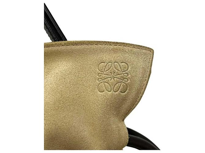 Borsa a Spalla Flamenco Knot di Loewe Beige Marrone scuro - vista 6