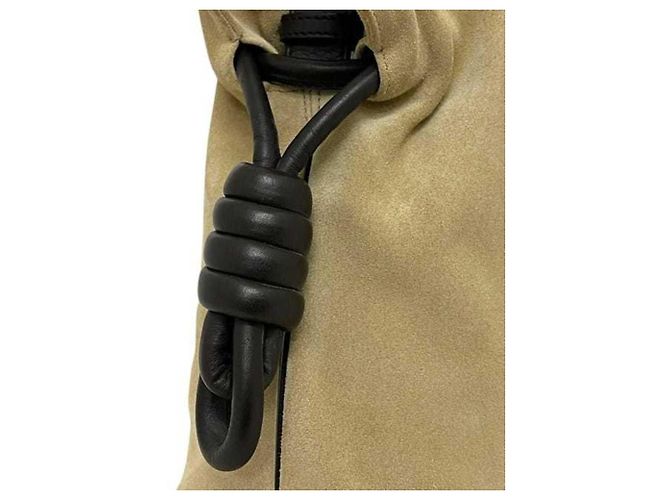 Borsa a Spalla Flamenco Knot di Loewe Beige Marrone scuro - vista 8