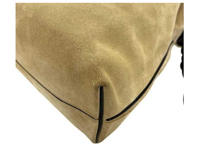 Borsa a Spalla Flamenco Knot di Loewe Beige Marrone scuro - vista 9