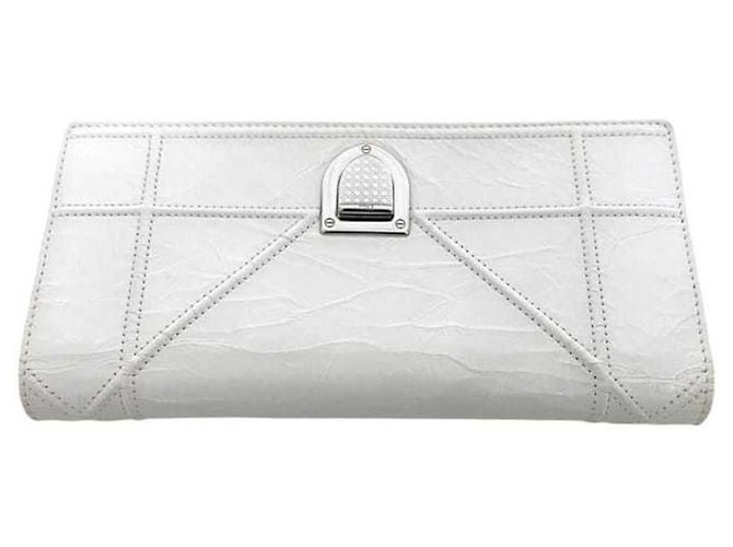 Billetera de hombro de cuero blanco Christian Dior - vista 11