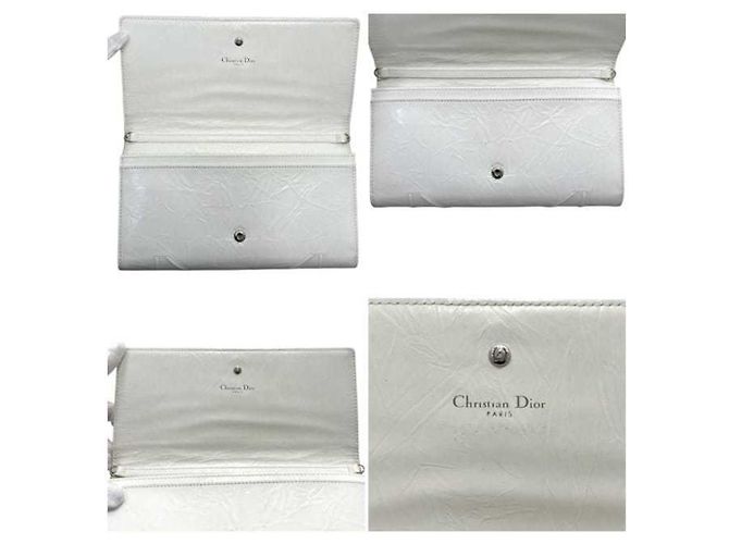 Billetera de hombro de cuero blanco Christian Dior - vista 4