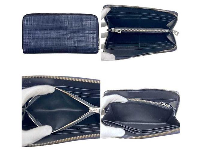 Loewe Navy Leather Long Wallet Navy blue - view 3