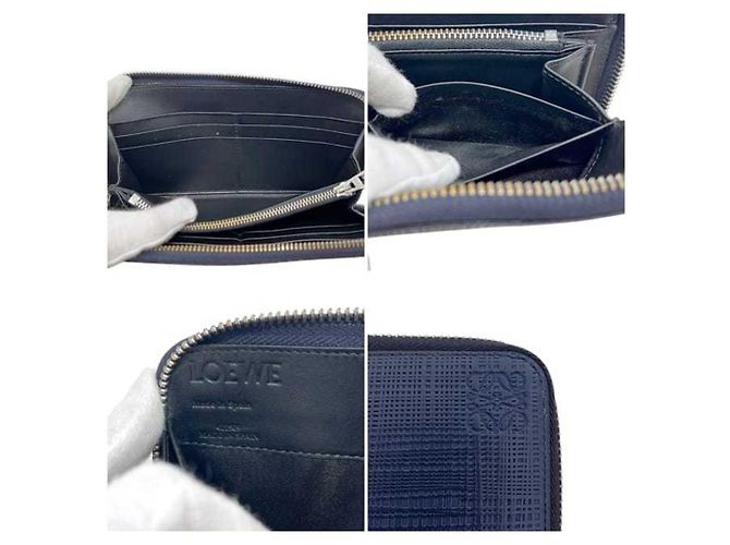 Loewe Navy Leather Long Wallet Navy blue - view 4