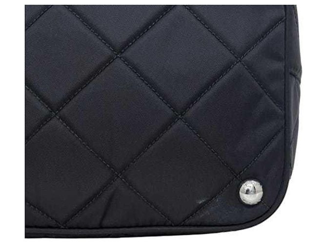 Borsa Tote Prada Chain in Nylon Nero - vista 10