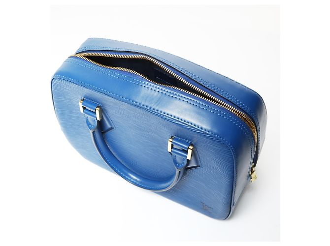 Borsa Louis Vuitton Epi Sablon Blu - vista 12