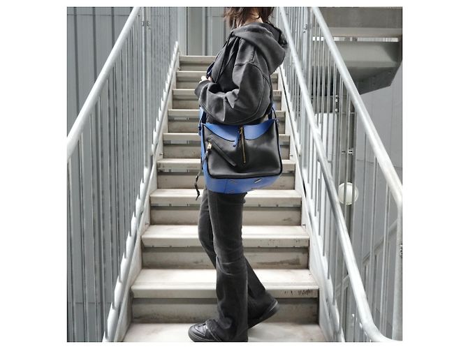 Bolso de cuero Hammock Loewe 2 en 1 Azul - vista 13
