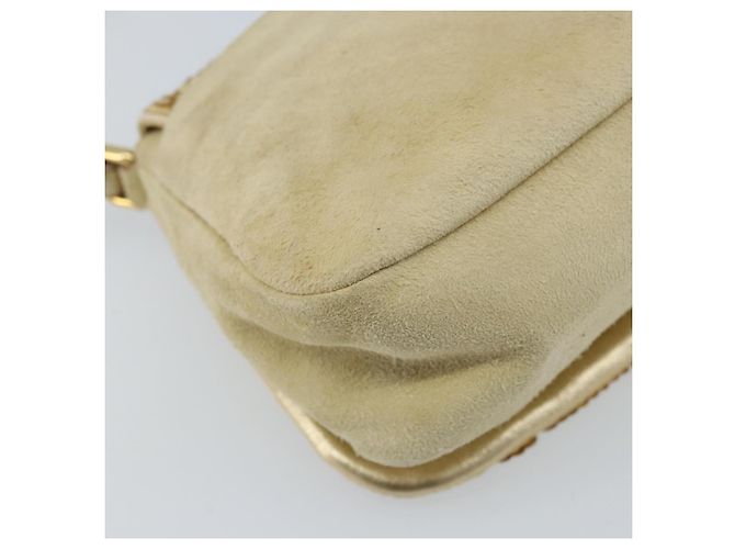 Borsa a Spalla Miu Miu in Paillettes Dorate Auth LNZ632 - vista 16