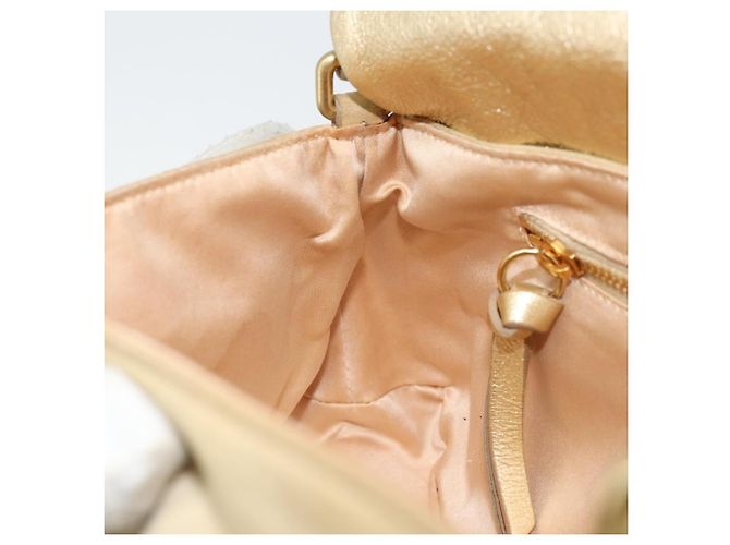 Borsa a Spalla Miu Miu in Paillettes Dorate Auth LNZ632 - vista 19