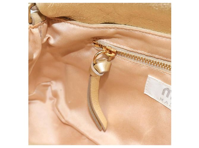 Borsa a Spalla Miu Miu in Paillettes Dorate Auth LNZ632 - vista 20